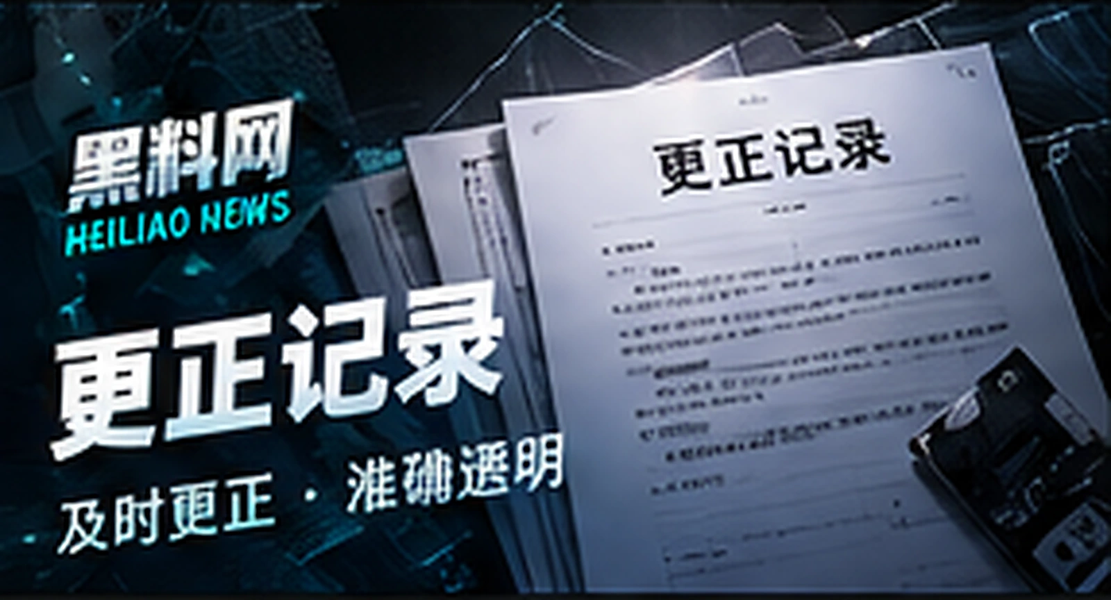 更正记录编辑概念视觉